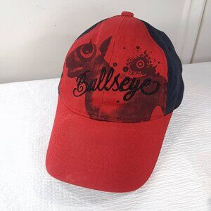 Target Store Employee Uniform ball Cap Hat Bullseye dog‎ puppy red black